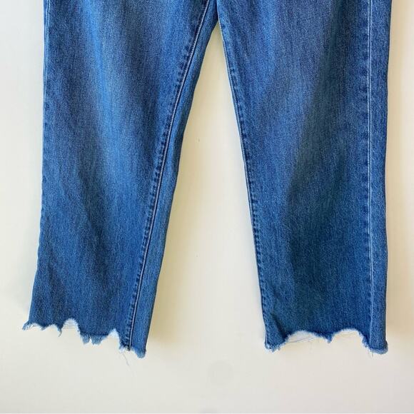 Joe’s Jeans The Blake High Rise Wide Leg Crop Jeans Raw Edge Hem Size 26 - Picture 4 of 10
